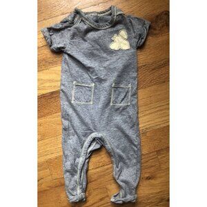 Burts Bees Size 0-3M Grey Jumpsuit